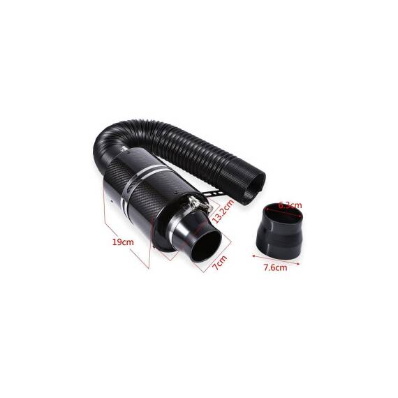 Filtru aer sport cu tubulatura si turbina aluminiu set complet Cod: 305404B - 8- Roveli