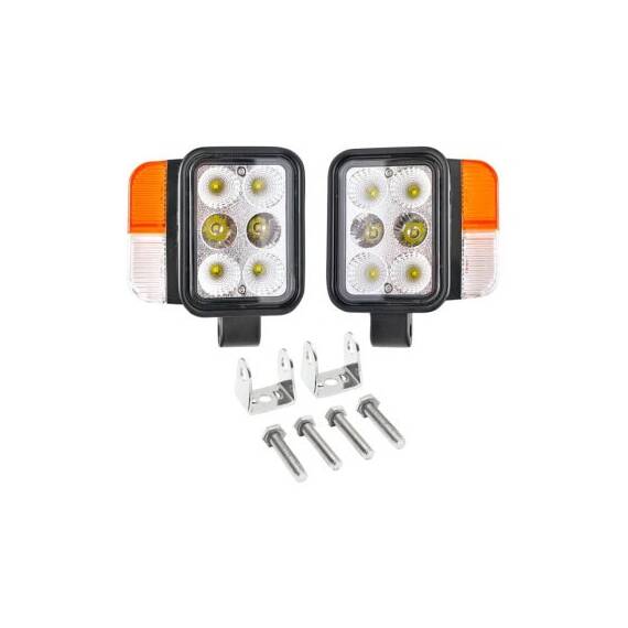 Set faruri universale tractor stanga si dreapta cu LED 10-80V, temperatura culoare 6000K, pozitii 3W LED si semnalizare 3W LED Breckner BK69132 - 4- Roveli