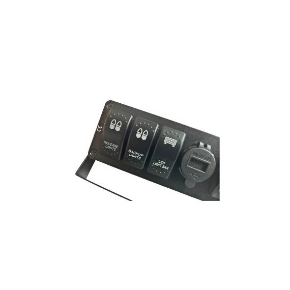 Carcasa suport cu 6 intrerupatoare tip Rocket   voltmetru  si USB Cod: SPA072 - 3- Roveli