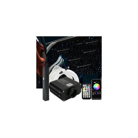 Kit fibra optica LED RGB+W plafon instelat cu efect meteorit (Stea Cazatoare) 760 fire ,3m 12V   Cod: HH-76023 - 3- Roveli