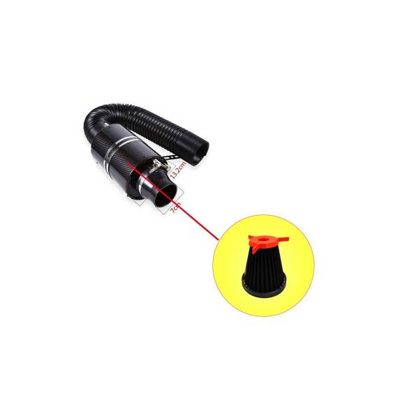 Filtru aer sport cu tubulatura si turbina aluminiu set complet Cod: 305404B - 6- Roveli