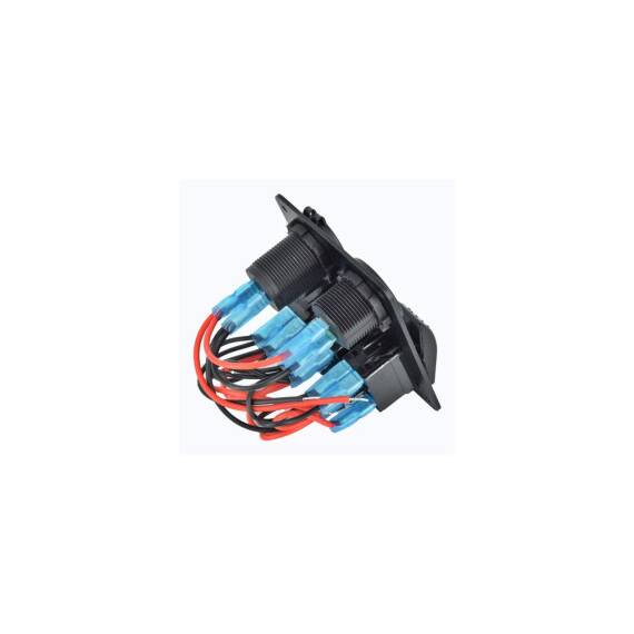 Panou de control cu voltmetru, 3 intrerupatoare si 2 porturi USB  Cod: SP04 / SPA16 - 2- Roveli