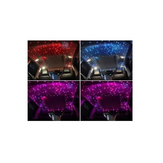 Kit fibra optica plafon instelat LED RGB cu telecomanda 0.75mm 500 fire 3 metri 12V Cod: HH-5003 - - Roveli