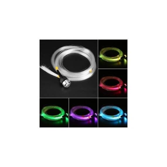 Kit fibra optica plafon instelat LED  RGB cu telecomanda si sursa de alimentare 0,75mm 295 fire 3 metri 12V  Cod: HH-2953 - 6- Roveli