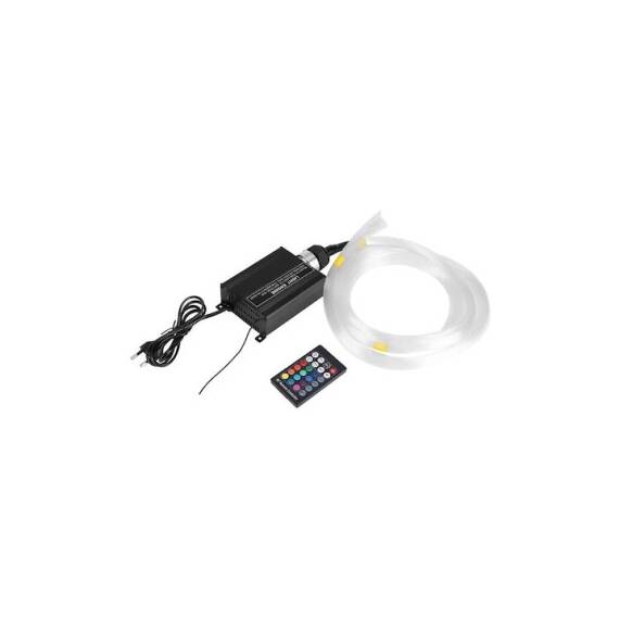 Kit fibra optica LED RGB+W plafon instelat cu efect meteorit (Stea Cazatoare) 760 fire ,3m 12V   Cod: HH-76023 - 4- Roveli
