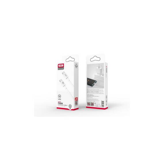 Cablu pentru incarcare PD 60W Quick Charge si transfer date Type-C la Type-C / 2 metri Cod:XO-Q190B - 2- Roveli