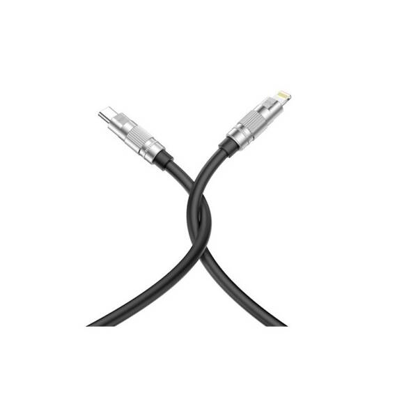 Cablu silicon pentru incarcare 27W si transfer date Type-C la Lighting (compatibil Iphone) Cod: XO-NB-Q228A - 2- Roveli