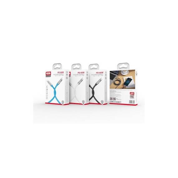 Cablu silicon pentru incarcare 27W si transfer date Type-C la Lighting (compatibil Iphone) Cod: XO-NB-Q228A - - Roveli
