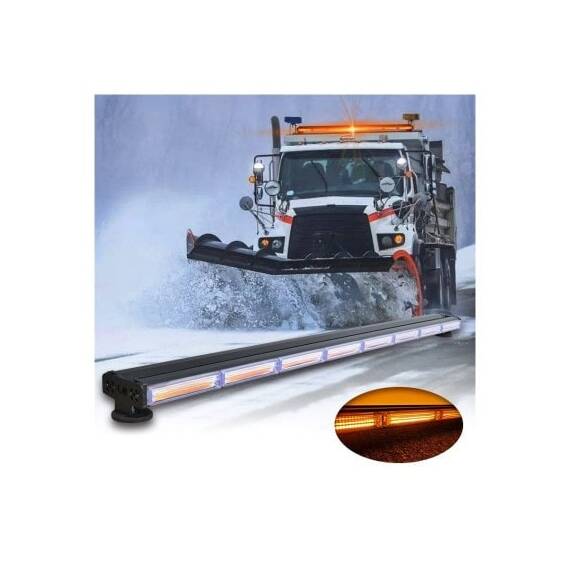 Rampa girofar proiector LED COB stroboscopic lumina portocalie 12 24V baza magnetica Cod: AS-COB-7-4S - 8- Roveli