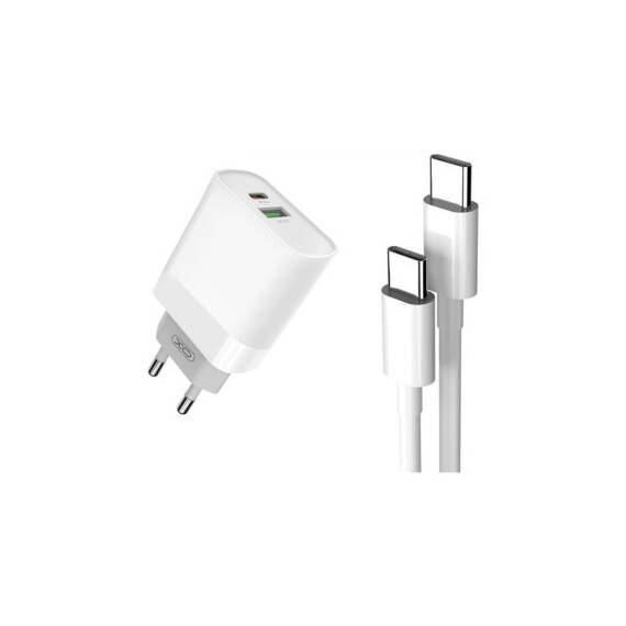 Incarcator retea USB/USB-C, Quick Charge QC3.0 20W cu cablu  Type-C Cod:XO-L64-NB124 - 2- Roveli