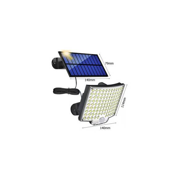 Lampa LED cu panou solar telecomanda si baterie 1500mAh, IP65 Breckner Germany Cod: BK69961 - 2- Roveli