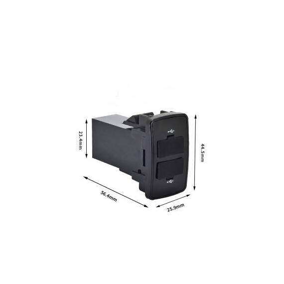 Mufa USB pentru bord cu capac din cauciuc cu 2 porturi  Cod: 01 - 3- Roveli