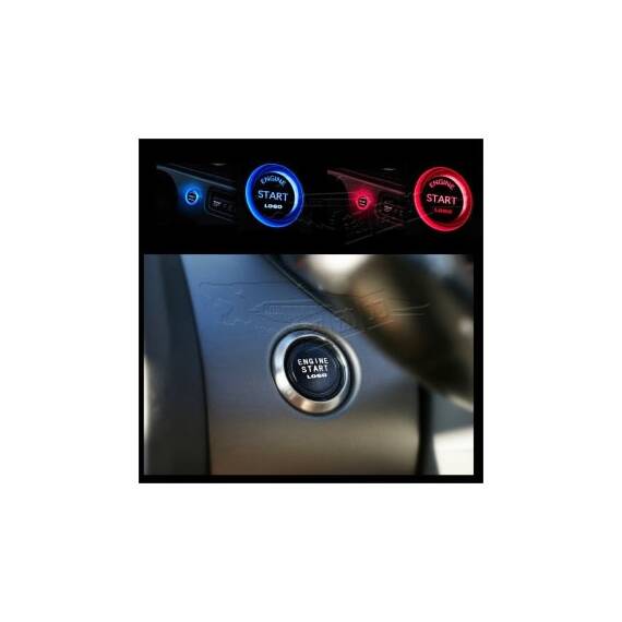 Kit buton pornire motor autoturism cu iluminare  12V Cod: ES02 - 7- Roveli