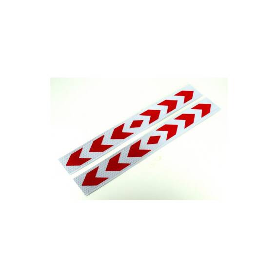 Abtibild reflectorizant  Alb-Rosu 5cmx40cm Cod: AN02R - - Roveli