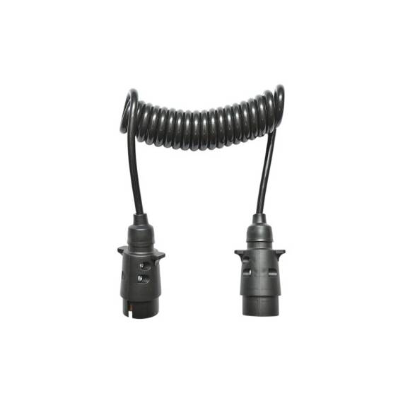 Cablu spiral 2.5m cu 2 stechere tata din plastic, 7 pini pentru priza auto remorca Cod: GB95 / BK92795 - 4- Roveli
