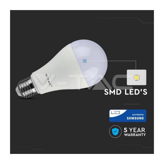 Bec LED Cip SAMSUNG 12W E27 A++ A65 Plastic 4000K COD: 250 - 2- Roveli