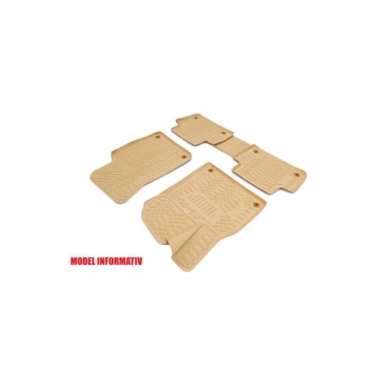 Covoare cauciuc tavita Bej compatibile Mercedes Clasa E W212 2009–2016 Cod: 3D 62510B A10 - - Roveli