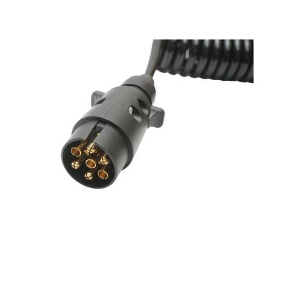 Cablu spiral 2.5m cu 2 stechere tata din plastic, 7 pini pentru priza auto remorca Cod: GB95 / BK92795 - 3- Roveli