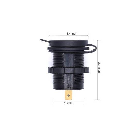 Mufa bord incarcator USB TYPE C si USB QC3.0 cu voltmetru 12V Cod: DS2052 - 3- Roveli