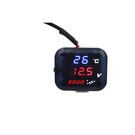 Termometru 4 in1 + mufa bord incarcator USB 3A + voltmetru 12V  Cod: DS4030 - 4- Roveli