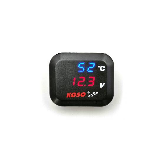 Termometru 4 in1 + mufa bord incarcator USB 3A + voltmetru 12V  Cod: DS4030 - - Roveli