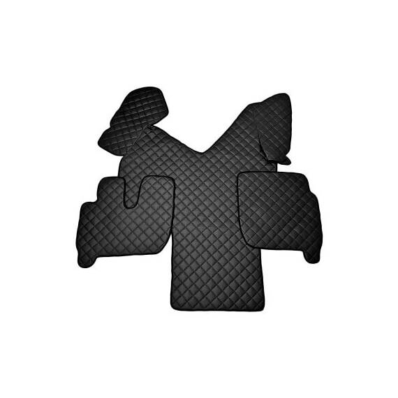 Covor auto imitatie piele dedicat Camion Iveco Stralis ,Cutie automata Negru/Rosu Cod:LUX-563 - - Roveli
