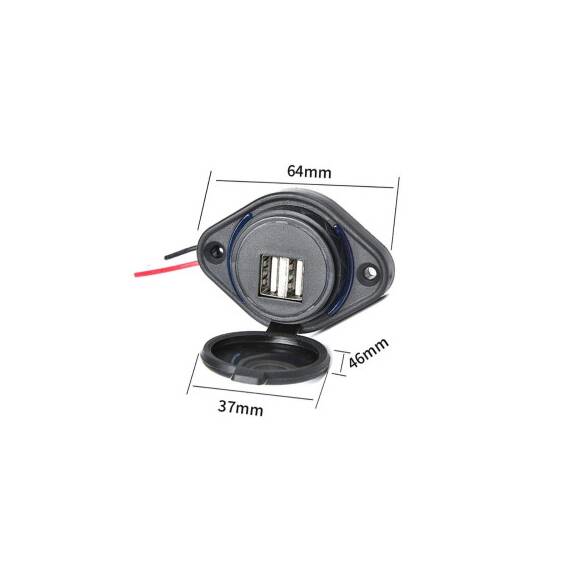 Panou mufa USB 4,8A si siguranta  Cod: MCA035B - 3- Roveli