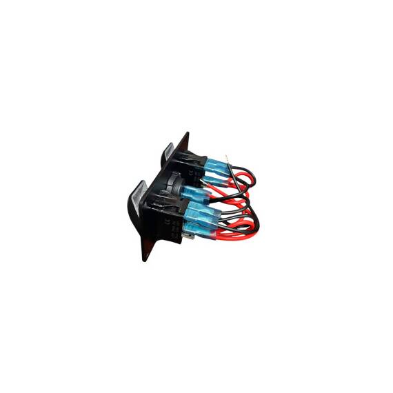 Panou cu 2 intrerupatoare tip Rocket  si voltmetru   Cod: YJ-SPA100 - 2- Roveli