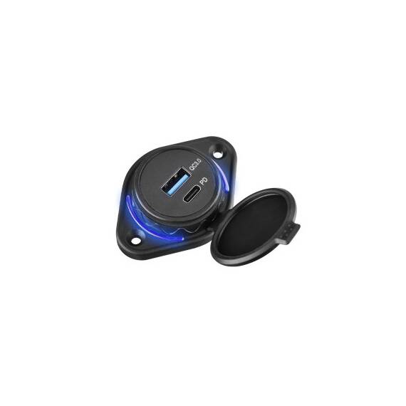 Mufa panou USB QC3.0 + PD  Cod: QT037-2 - 4- Roveli