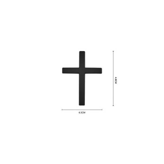 Ornament  metalic "CRUCE" Negru 4.8cmx6.5cm Cod: JS-19 - - Roveli