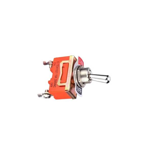 Buton universal 2 pozitii ON/OFF tip comutator metalic pentru instalatii auto si electrice Cod: 1021 - 3- Roveli