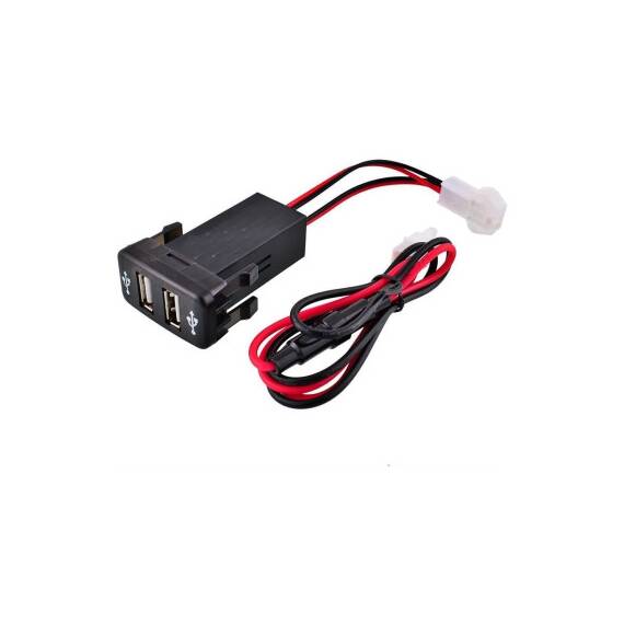 Mufa USB pentru bord  din cauciuc cu 2 porturi  Cod: 02 - 4- Roveli