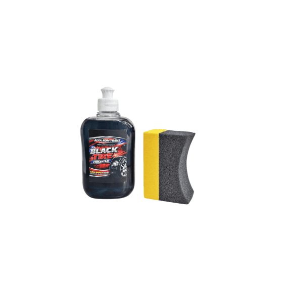 Solutie innegrit anvelope auto Black Tire concentrata 500 ml cu burete aplicator Cod: BKT500 - 3- Roveli