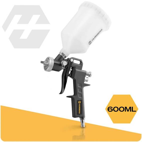Trusa de scule pneumatice cu 18 piese pentru compresor, cablu flexibil de 40 cm, cablu spiralat de 5 m, pistol de vopsit 600 ml, pistol de intretinere 1 l, manometru - 5- Roveli