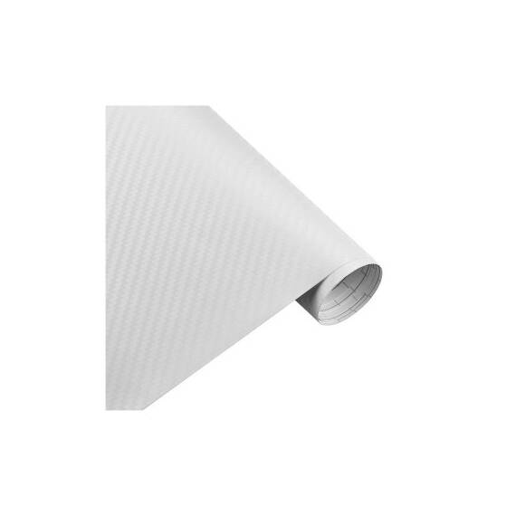 Rola folie carbon 3D culoare alba latime 1.27mx30m Cod: KM9054 - - Roveli