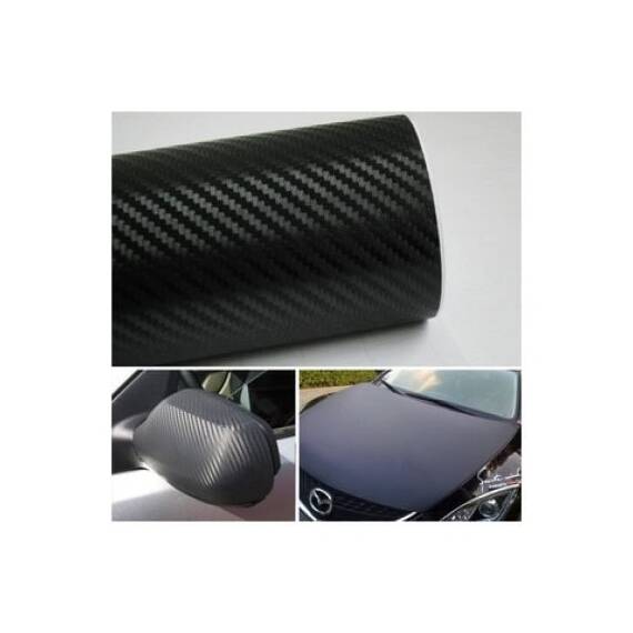 Rola folie carbon 3D culoare alba latime 1.27mx30m Cod: KM9054 - 2- Roveli