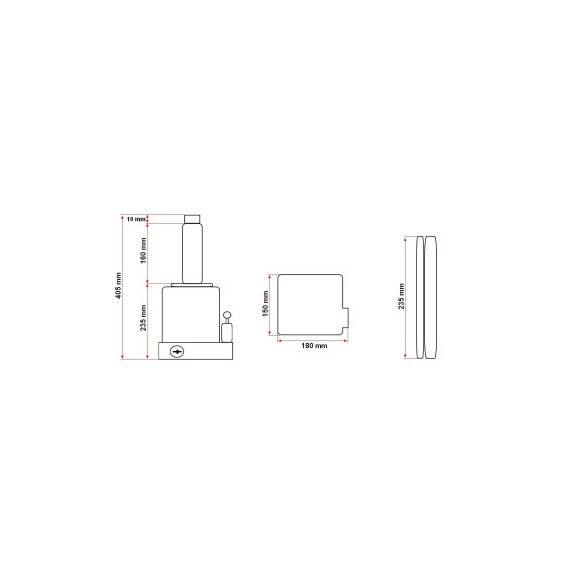 Cric hidraulic tip piston, sarcina maxima suportata 20T Cod: BK82109 / DISCRH20 - 5- Roveli