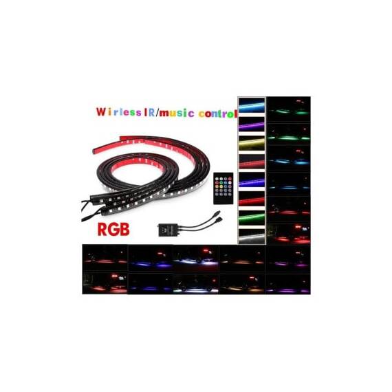 Kit banda LED SMD sub masina cu telecomanda  Cod: LE55RGB / FS-001 - 8- Roveli