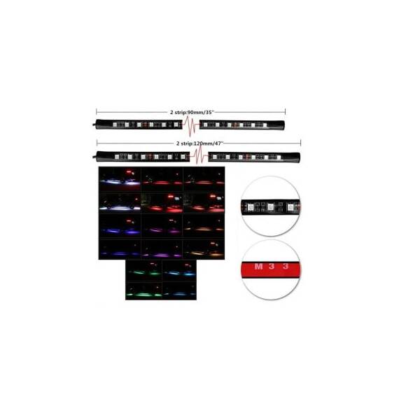 Kit banda LED SMD sub masina cu telecomanda  Cod: LE55RGB / FS-001 - 6- Roveli