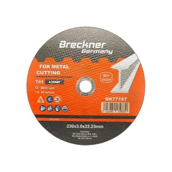Panza disc flex pentru taiat si polizat metal T41 230x3.0x22mm Cod: BK77187 - 3- Roveli