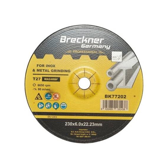 Panza disc flex pentru taiat si polizat inox T27 230x6.0x22mm   Cod: BK77202 - 3- Roveli