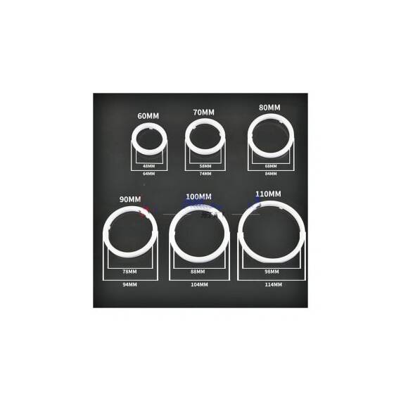 Inele angel eyes led cob 12v waterproof culoare alb diametru 120mm pentru faruri auto Cod: HH-YG120W - 5- Roveli