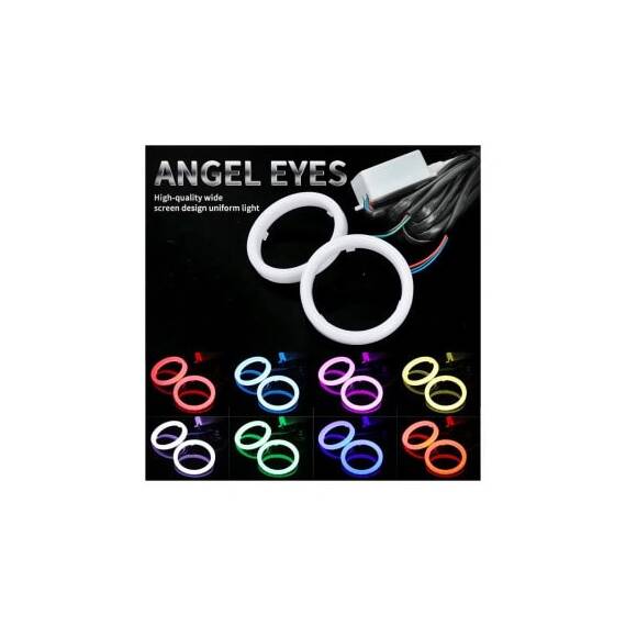 Inele angel eyes led cob 12v waterproof culoare alb diametru 120mm pentru faruri auto Cod: HH-YG120W - - Roveli