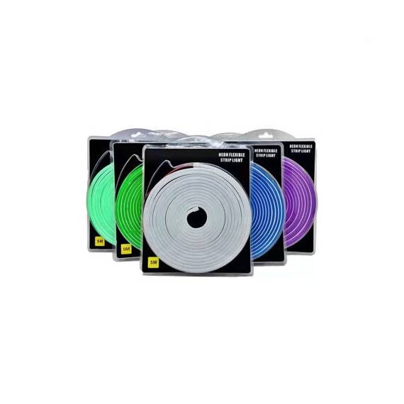 Banda led neon flex 5 metri 10w pe metru 24v pentru iluminare auto  Cod: HH-E5612W-24V - 2- Roveli