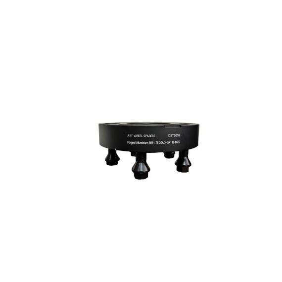 Distantier jante auto 5x112 30mm Negru prindere dubla cu 5 prezoane M14x1.5 66.5-66.5 Cod: DST3016 - - Roveli
