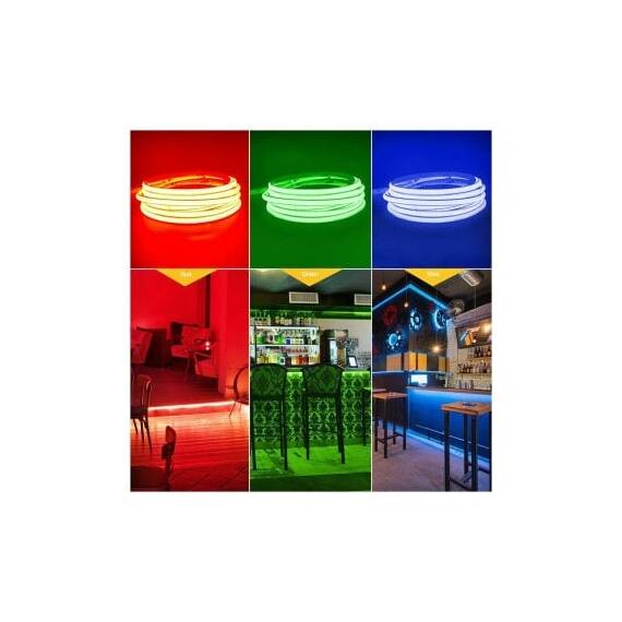 Banda led cob 3mm latime 5 metri 12w pe metru 12v pentru iluminare auto  Cod: HH-C530 - 6- Roveli