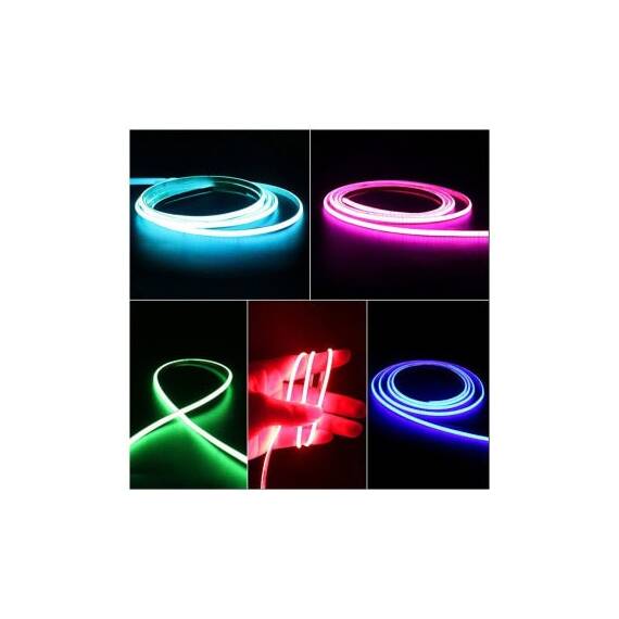 Banda led cob 3mm latime 5 metri 12w pe metru 12v pentru iluminare auto  Cod: HH-C530 - 4- Roveli