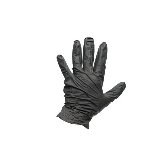Manusi din nitril negre nepudrate cu textura aderenta pe degete, 100 bucati  Cod: DISTT87 / DISTT86 / DISTT85 - 4- Roveli