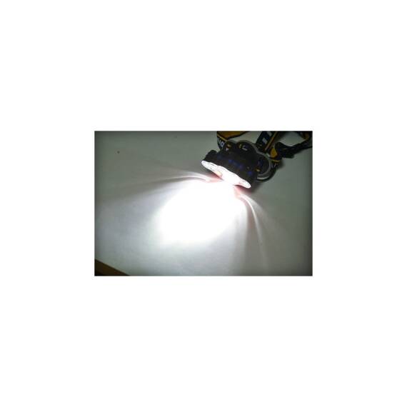 Lanterna frontala de cap cu 8 LED-uri, 3 moduri iluminare, baterie 2200mAh reincarcabila USB Crownman Cod: DISUF01 - 2- Roveli