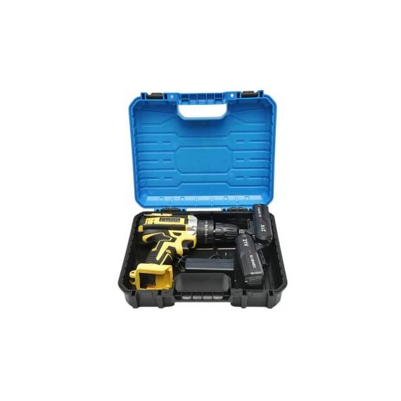 Masina de insurubat si gaurit cu percutie 21V cu 2 baterii litiu  Cod: BK76888 - 2- Roveli